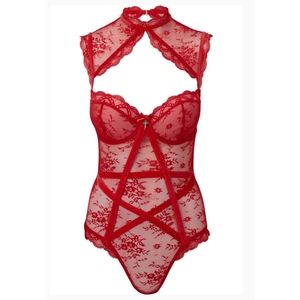 Killstar NWT- DARK DESIRE LACE BODYSUIT [SCARLET]